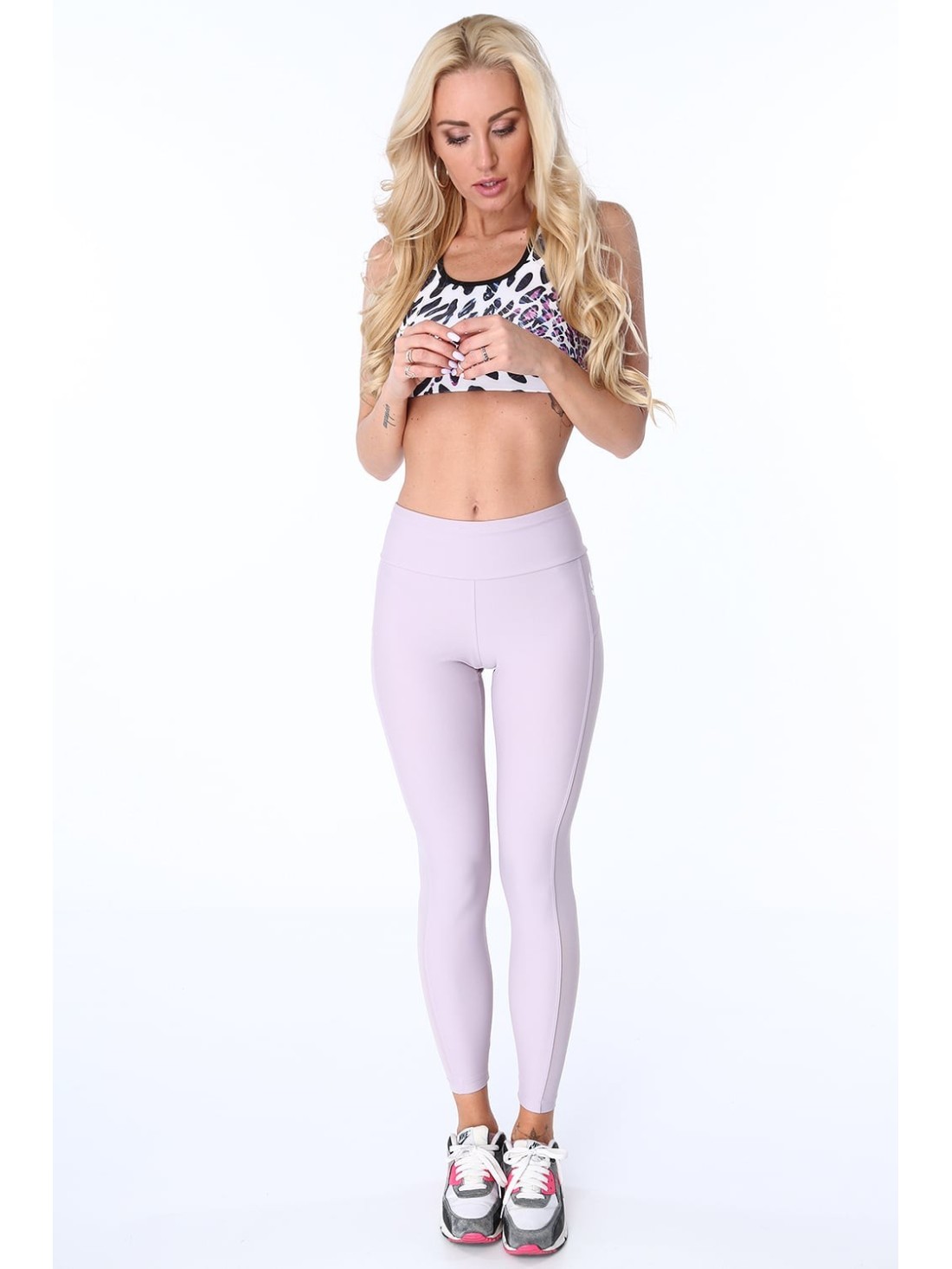 Leggings mit transparentem Lavendelstreifen MR13861 – Online-Shop – Boutique